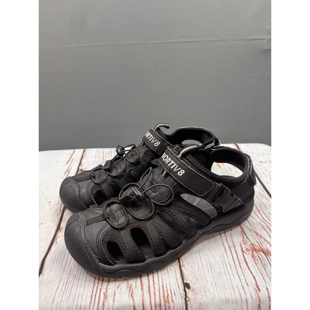 NORTIV8 Hiking Sandals Mens‎ Black Closed Toe Sport Trail SNAS222M Size 11